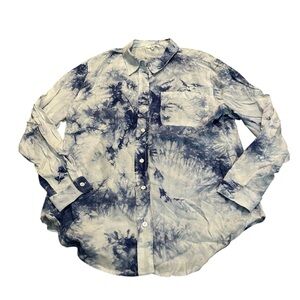 BP tie dye button down top